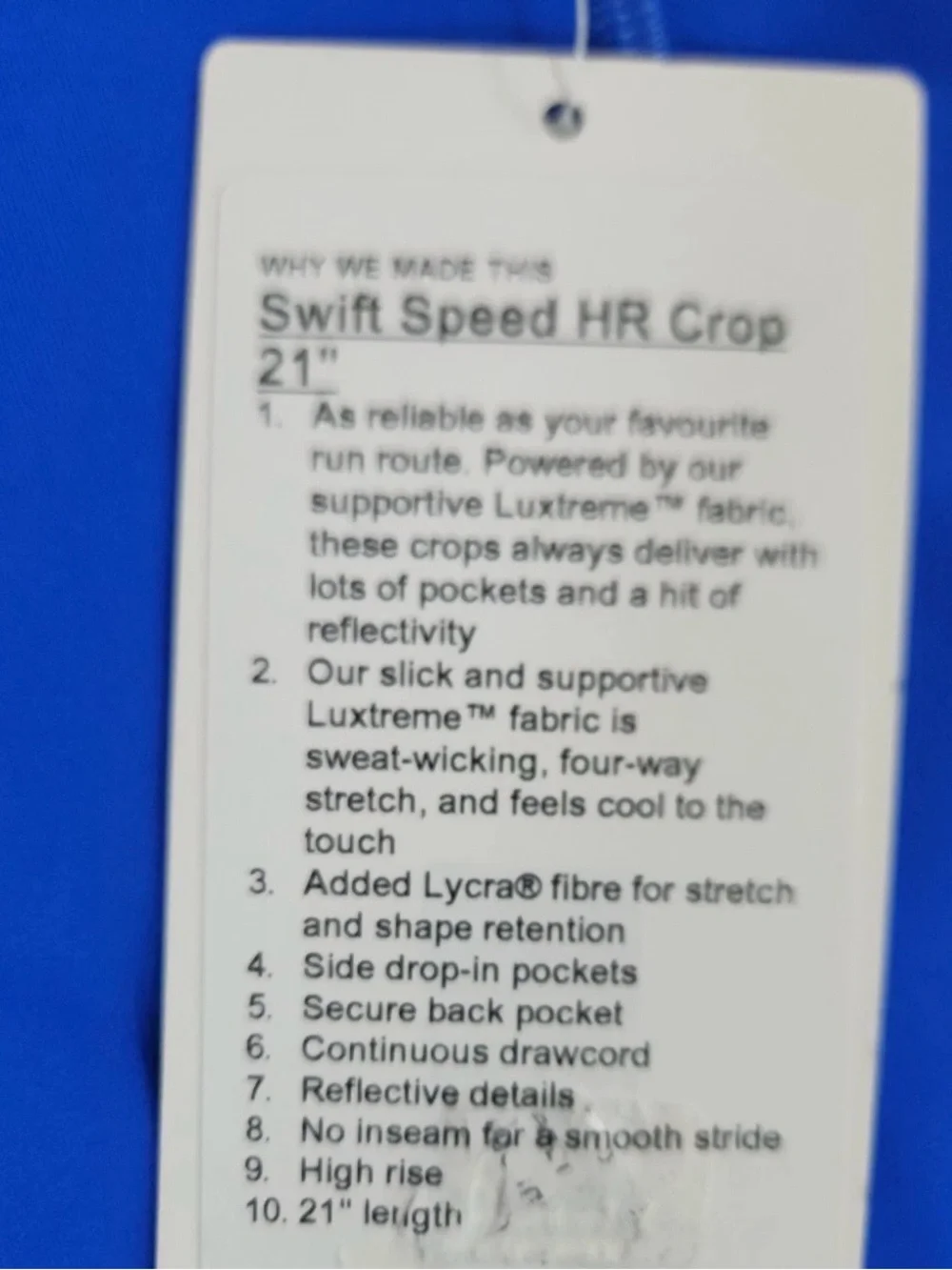 Lululemon Swift Speed High-Rise Leggings in Symphony Blue - Picture 14 of 14